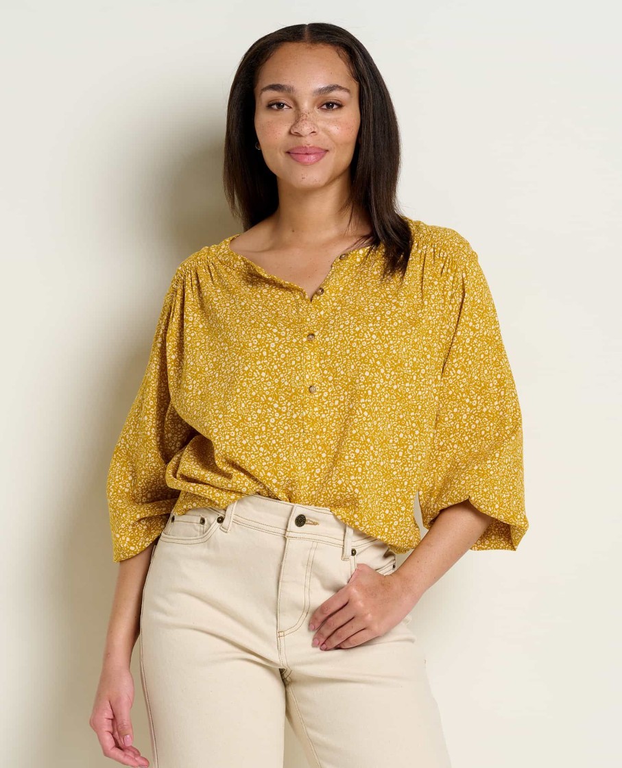 Toad & Co Manzana Long Sleeve Peasant Top