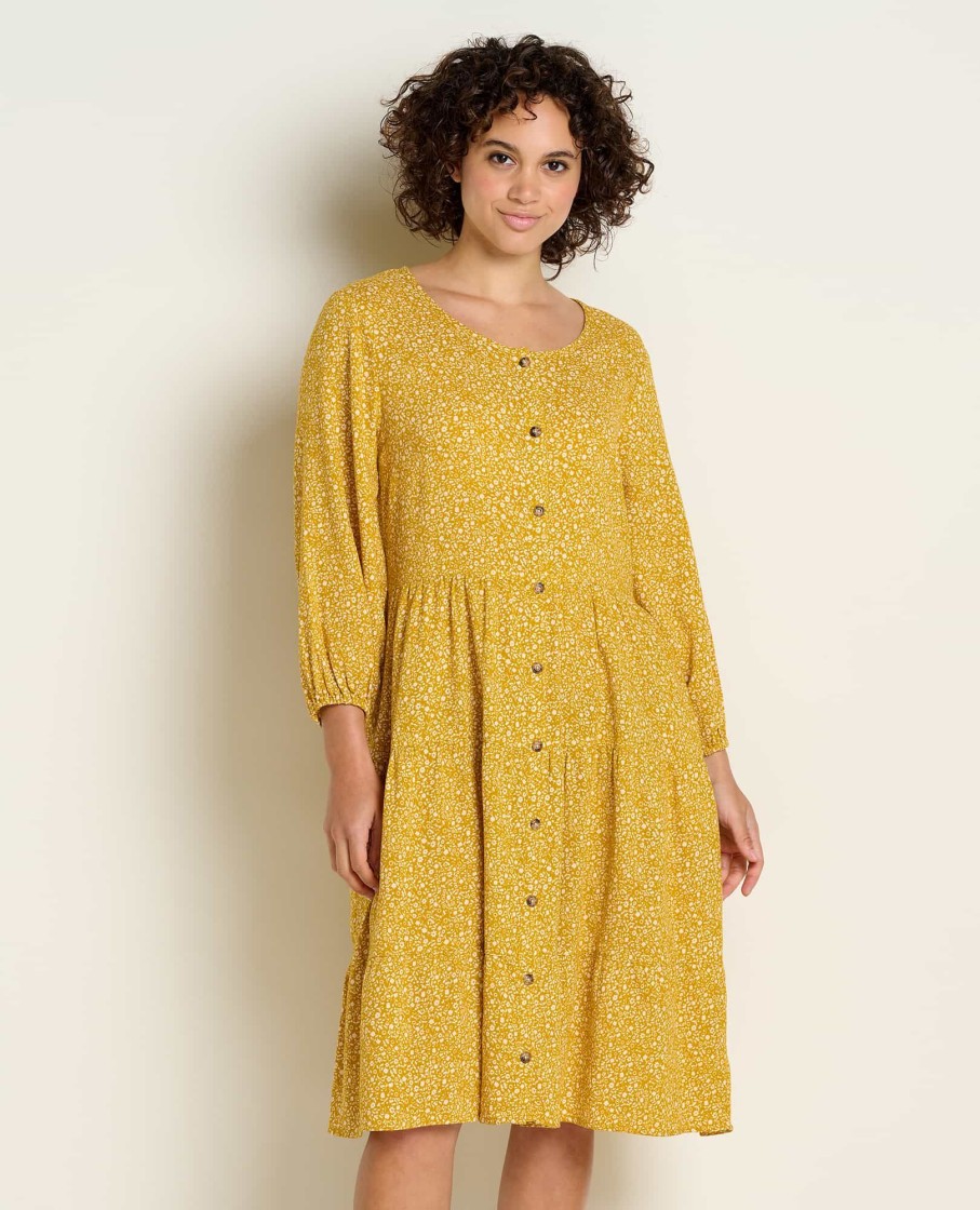 Toad & Co Manzana Tiered Long Sleeve Dress