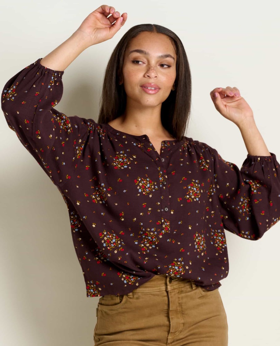 Toad & Co Manzana Long Sleeve Peasant Top